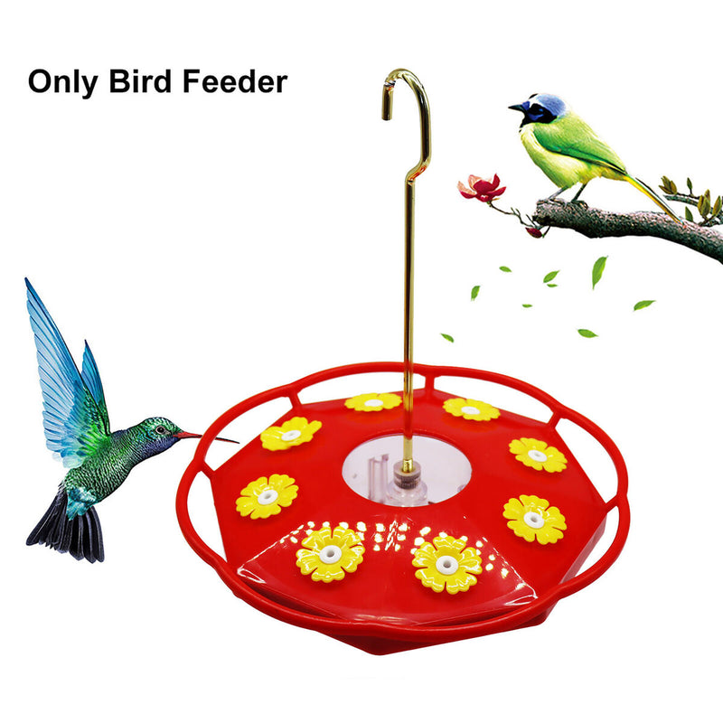 Plastic Portable Bird Hummingbird Flower Feeder Bottle with Hook Hanging Dr