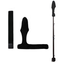 2pcs Fishing Rod Covers Pole Glove Protector+Tie Wrapping Band Belt (Black)