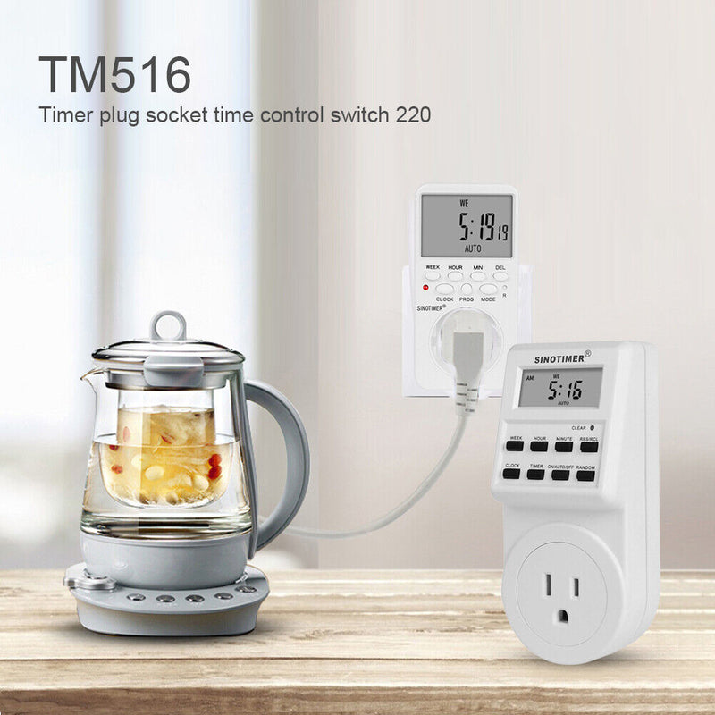 LCD Digital Weekly Programmable Electrical Socket Timer Switch (TM516-US) Newly