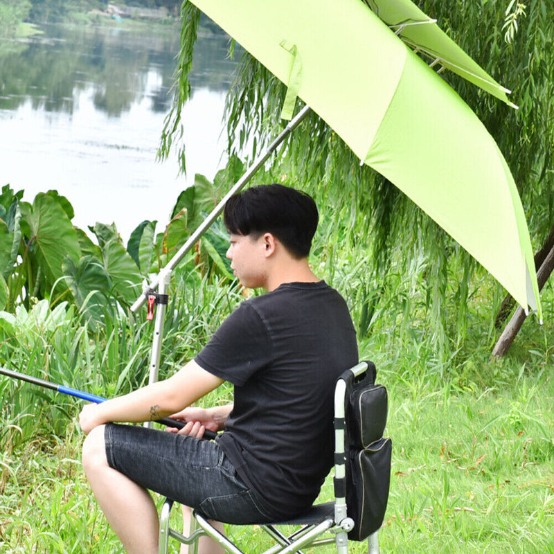 Universal Fishing Umbrella Connector Adjustable Fixed Clip Bracket (Gray) Newly