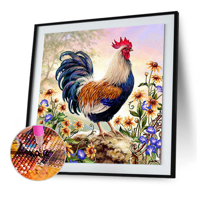 5D DIY Full Drill Diamond Painting Standing Cock Cross Stitch Embroidery Newly