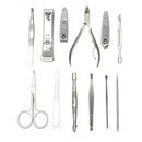 12Pcs Pedicure Manicure Set Nail Cuticles Clippers Cleanser Case Tool