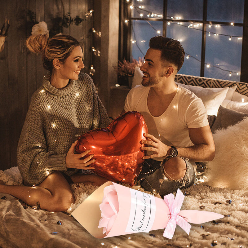 Soap Rose Flower Bouquet Artificial Rose Flower for Women Girl (Pink Rose) Newly