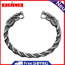 Neutral Retro Twisted Woven Street All-Match Handmade Opening Bangle Bracelet