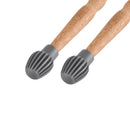 2x Silicone Drum Stick Sleeve Drumstick Practice Tips Mute Damper (Grey) Newly