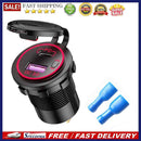 P21-A Car Motorcycle Dual USB Charger with Switch QC 3.0 + PD USB Charger Socket