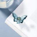 Butterfly Hair Claws Clip Women Korean Transparent Hairpin (Dark Blue) Newly