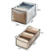 3pcs Cloth Drawer Organizer 3pcs Closet Box for Leggings Jeans 7 Cell Grey