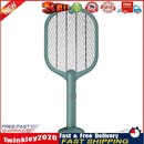 Electric Insect Swatter USB Rechargeable Led Light Mosquito Killer (Green) Newly