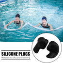 1 Pair Waterproof Earplugs Silicone Ear Plugs Swimming Accessories (Black) Newly