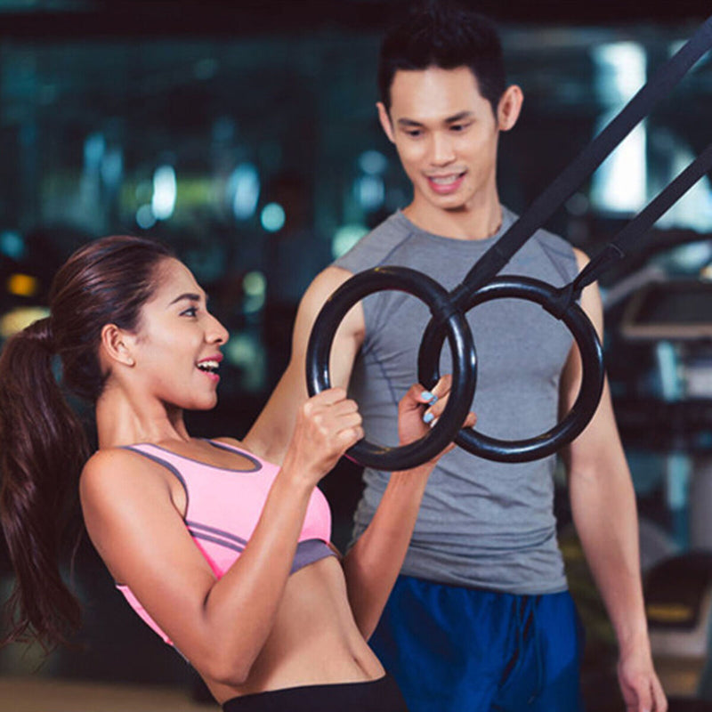 Fitness Ring with Adjustable Buckle Straps Non-Slip Gym Ring for Exercise