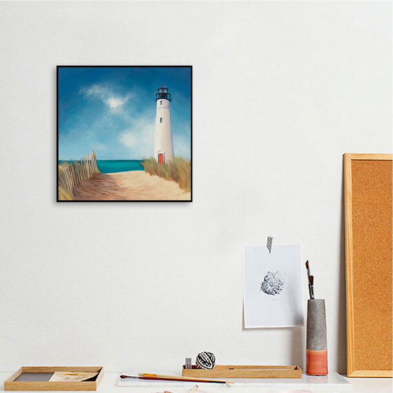 20X20cm Frameless Oil Paint By Numbers DIY Painting Kits (Lighthouse S563)