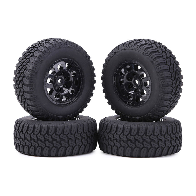 #A 4pcs 105mm Wheel Tire Rc Accessories Rim Tires Kit for Rc Traxxas Slash Hsp H