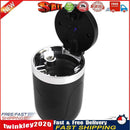 Push Type Portable LED Car Ashtray Cigarette Cylinder Holder (Black) Newly