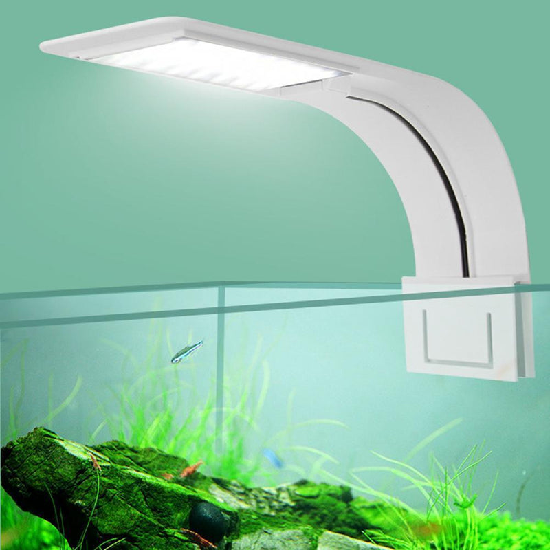 LED Waterproof Aquarium Light Fish Tank Plant Grow Clip Lamp (White White) Newly