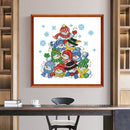 Partial Embroidery 11CT DIY Cross Stitch Stamped Christmas Snowman Pile Crafts