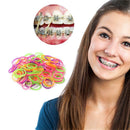 100pcs Orthodontic Rubber Bands Latex Braces Transparent Traction (5/16)