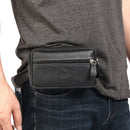 Male Pure Color Mobile Phone Holder Zipper Outdoor Jogging Sports Running Bag
