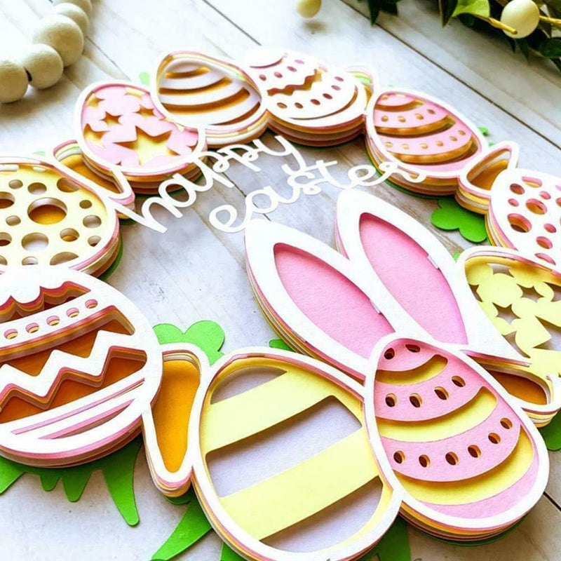 2022 Easter Bunny Garland Home Garden Door Wall Decor Hanging Easter I9X4