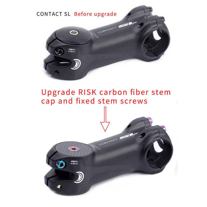 RISK Bicycle Headset Cover Carbon Fiber MTB Road Bike Stem Top Cap (31.8mm)
