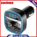 T25 Car Bluetooth 5.0 FM Transmitter MP3 Player Fast Charging Dual USB Charger