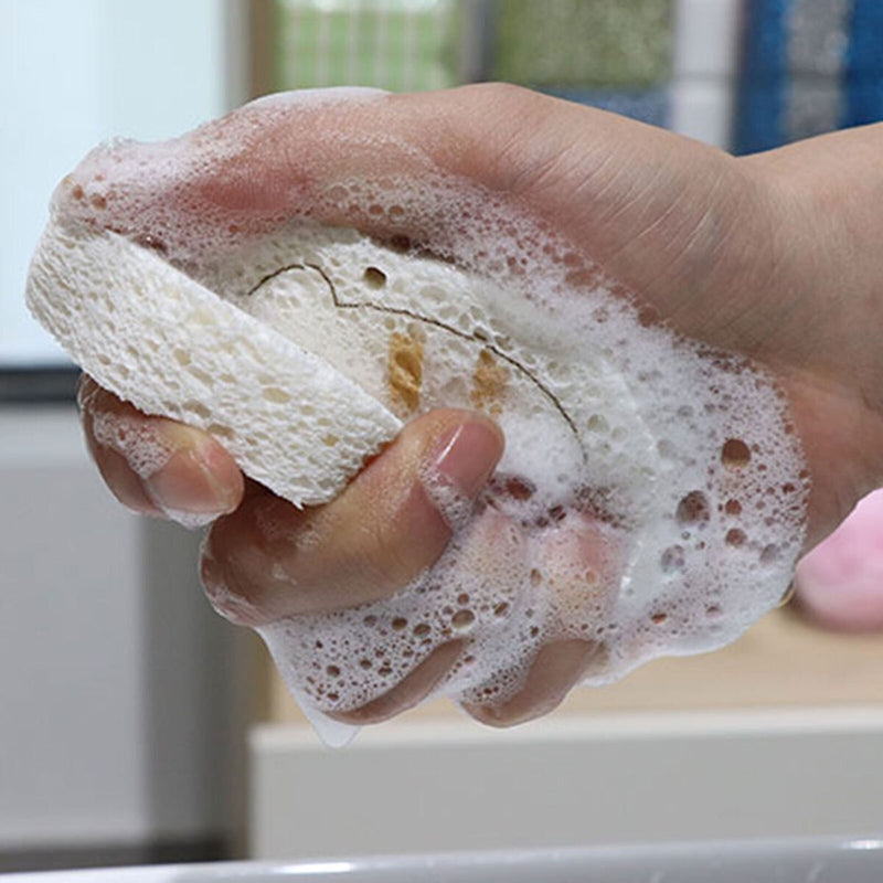 Dishwashing Sponge - Water Absorption & Quick Dry Compressed Wood Pulp Spon