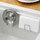 Stainless Steel Sponge Drain Rack Self-adhesive Dishcloth Organizer Hook