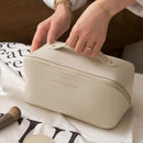 Women Cosmetic Bag Large Capacity Leather Cosmetic Organizer for Girls Travel