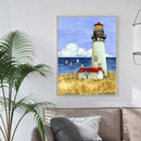 DIY 5D Mosaic Lighthouse Rhinestone Painting Kit Full Round Diamond Drawing