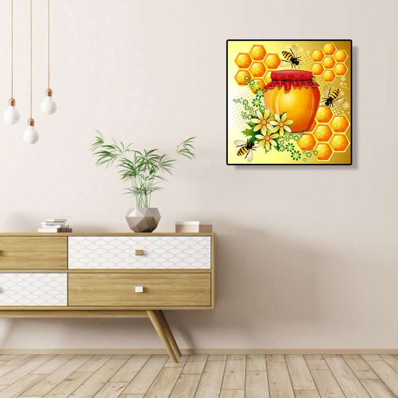 5D DIY Full Drill Diamond Painting Sweet Honey Cross Stitch Needlework Set Decor