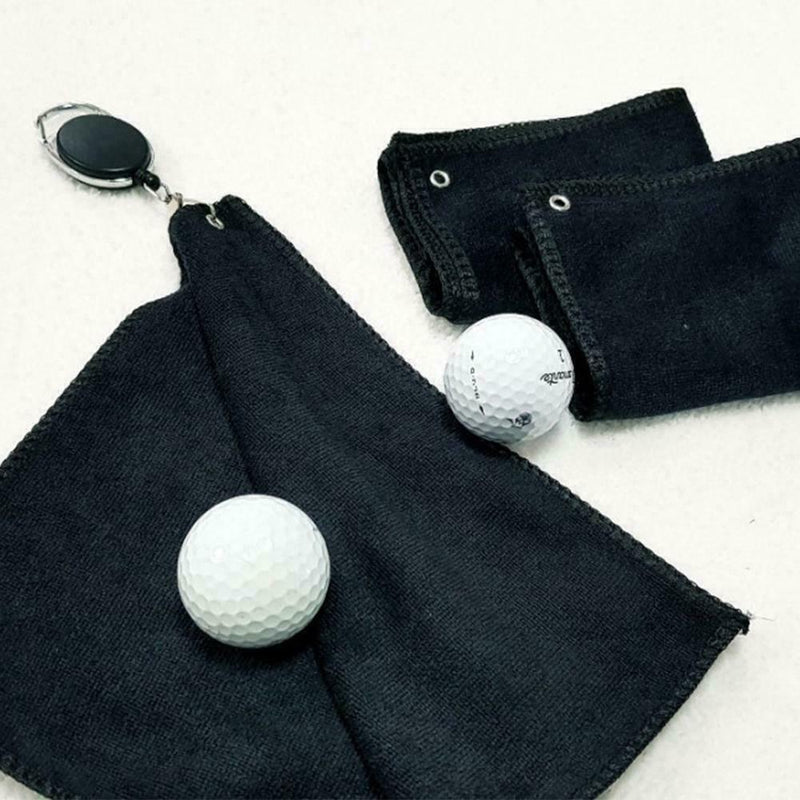 1 X Golf Towel Waffle Pattern Cotton W/ Carabiner Cleaning Towels SALE TOP M6X8