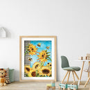 DIY Full Round Drill Diamond Paint Sunflower Mosaic Rhinestone Drawing Pictur