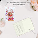 DIY Christmas Elk Special Shaped Diamond Painting 60 Pages A5 Students Notebook