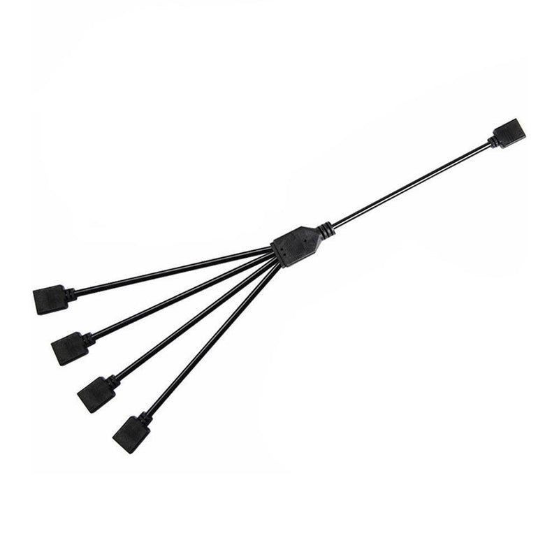 5V 3Pin Extension Cable Adapter RGB Splitter Cable for MSI ASUS ASRock LED