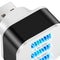 USB2.0 HUB 3 Ports Adapter Fast Phone Chargers with LED Indicator (Black) Newly
