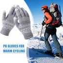 2pcs Unisex Warm Knitted Gloves Anti-Cold Thickened Jacquard Full Finger Glov