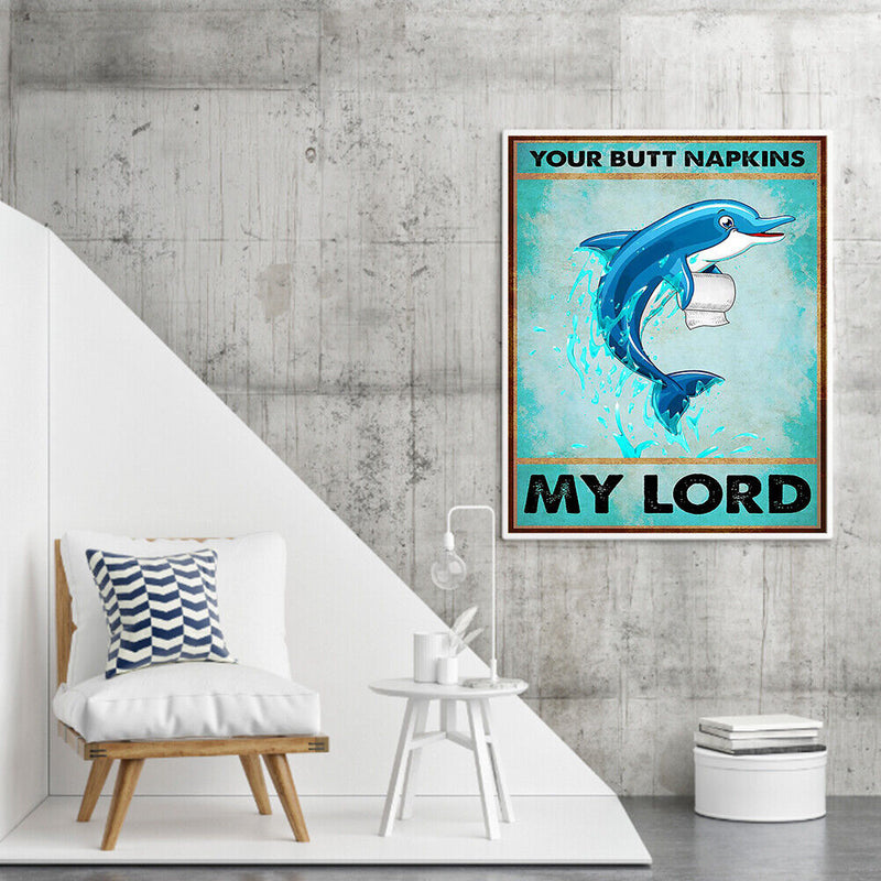 Napkin Animal Poster Oil Paint By Numbers Kit DIY Acrylic Painting on Canvas