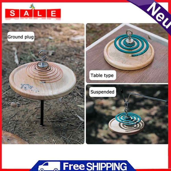 Wooden Magnetic Suction Power Wooden Round Mosquito Coil Stand and SA