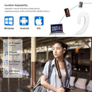 Bone Conduction Headphones Bluetooth-compatible Open-Ear Wireless (White) Newly