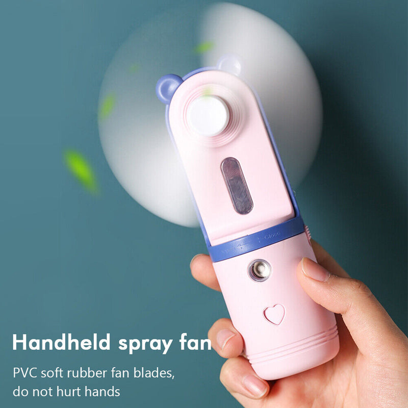 #A USB Rechargeable Fan with Spray Humidifier Humidification for Home Office Sch