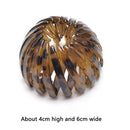 Women Bun Hair Claw Expanding Ponytail Buckle Bird Nest Hair Clip (Coffee) Newly
