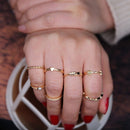 Bohemian Women Party Geometry Arrow Beach Jewelry Midi Finger Ring Set Knuckle