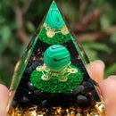 Crystal Orgone Pyramid Healing Energy Generator Home Office Decor Gem Crafts