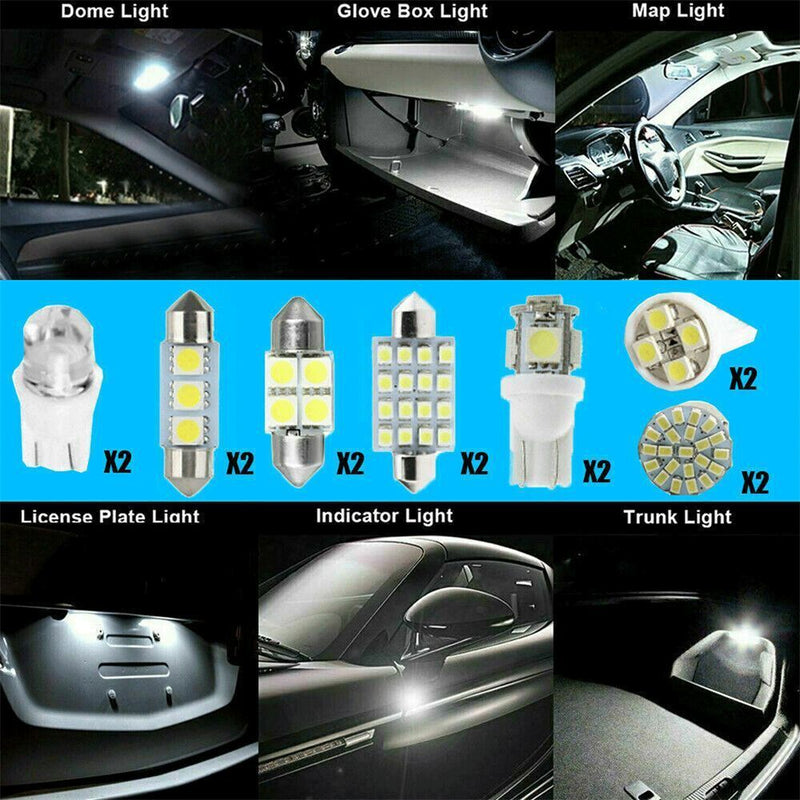 ETC Trunk License Plate Lamp Car Interior Light Inside Bulb Kit Combo LED