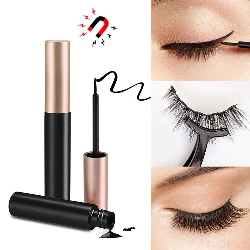 Black Magnetic Eyeliner Glue False Eyelash Extension Magic Self-adhesive Liquid