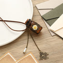 Cork Glass Flask Pendant Sweater Chain Wishing Bottle Necklace Carved Flower