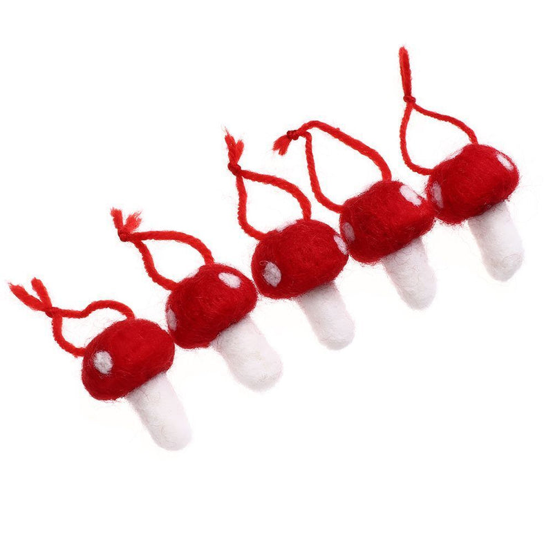 Decorations Wedding Xmas Tree Christmas Mushroom Mushroom Hanging Ornament Felt