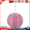 10 inch LED Round Solar Lantern Waterproof Hanging Decor (Red Flower B) Newly
