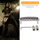 For JM JazzMaster Guitar Bridge Adjustable Threaded 6 String Saddle Guitar Parts