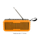 Wireless Bluetooth-compatible Speaker with FM Radio LED Flashlight (Orange)